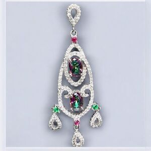 ✨ MYSTIC TOPAZ CHANDELIER PENDANT – SPARKLING STATEMENT PIECE ✨